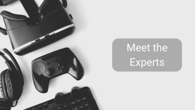 A set of gaming equipment.